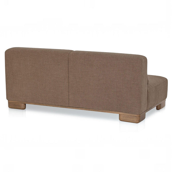 Modular Oak-Leg Sofa Dark Brown
