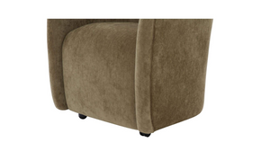 Rolling Barrel Dining Chair Green