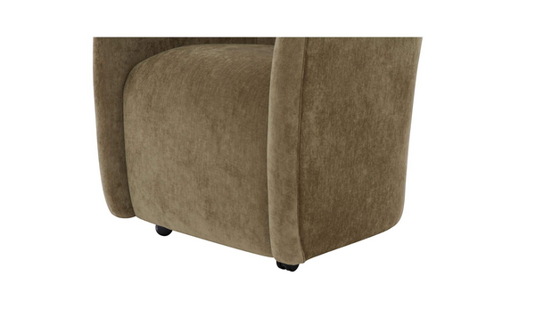 Rolling Barrel Dining Chair Green