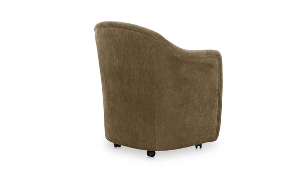 Rolling Barrel Dining Chair Green