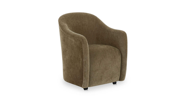 Rolling Barrel Dining Chair Green