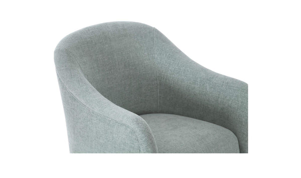 Drava Rolling Dining Chair, Light Blue