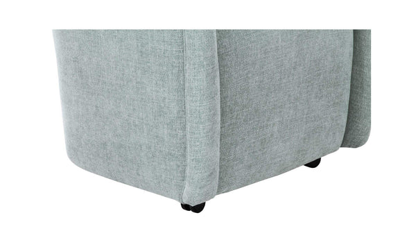 Drava Rolling Dining Chair, Light Blue