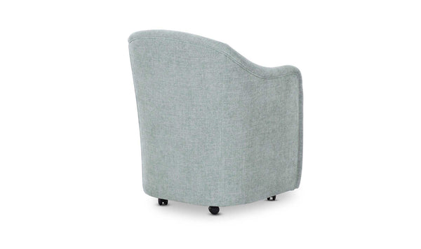 Drava Rolling Dining Chair, Light Blue