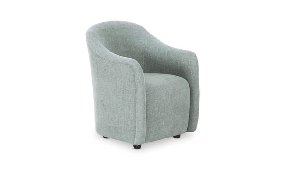 Drava Rolling Dining Chair, Light Blue