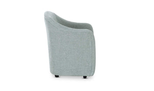 Drava Rolling Dining Chair, Light Blue