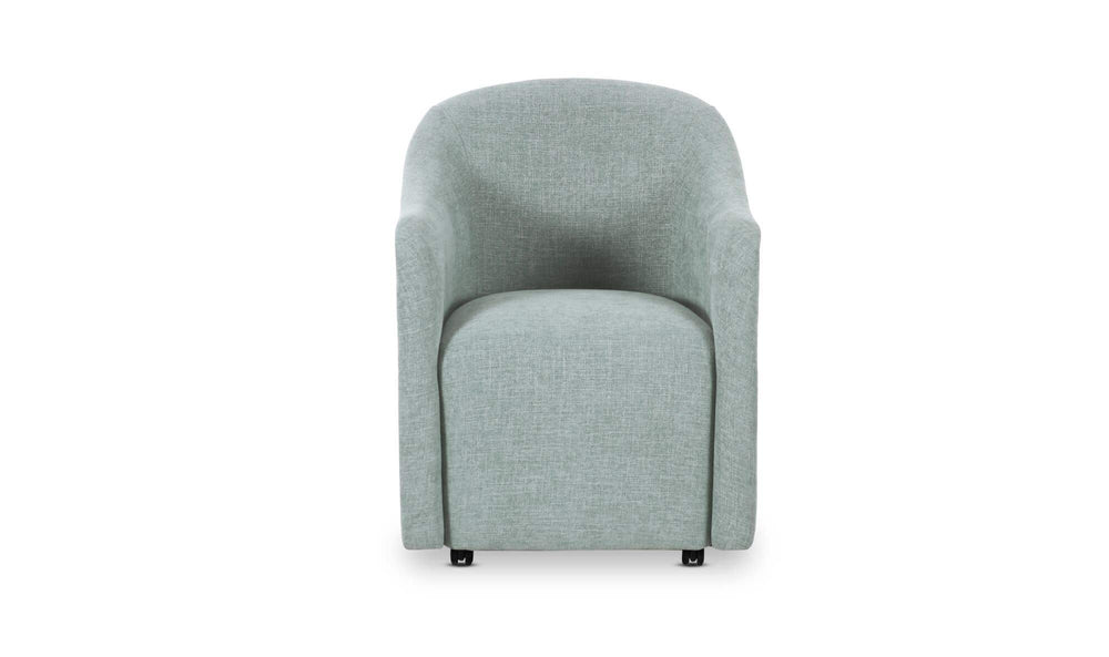 Drava Rolling Dining Chair, Light Blue