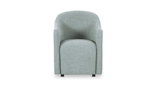 Drava Rolling Dining Chair, Light Blue