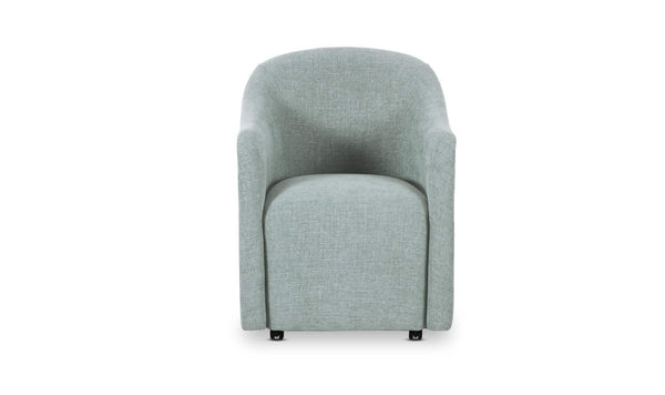 Drava Rolling Dining Chair, Light Blue