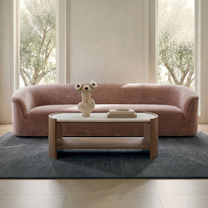 Rolled Arm Sofa Blush