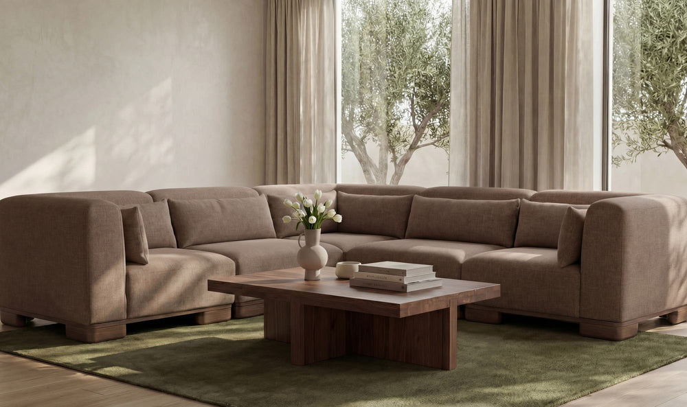June Classic L Modular Sectional Dark Brown