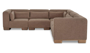 June Classic L Modular Sectional Dark Brown