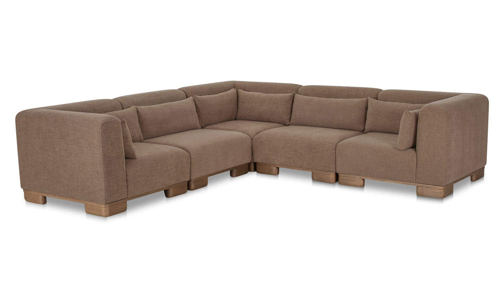 June Classic L Modular Sectional Dark Brown