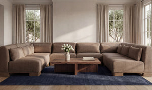 June U Shaped Modular Sectional Dark Brown
