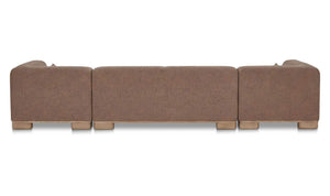 June U Shaped Modular Sectional Dark Brown