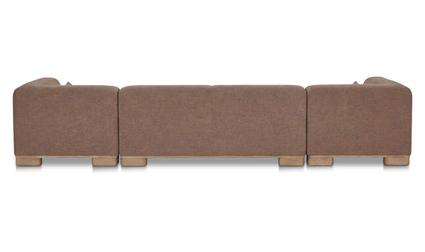 June U Shaped Modular Sectional Dark Brown