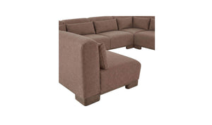 June U Shaped Modular Sectional Dark Brown