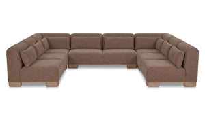 June U Shaped Modular Sectional Dark Brown