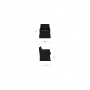Slipcovered Dining Chair Black