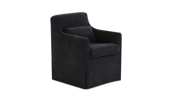 Lydia Slipcover Dining Chair Black