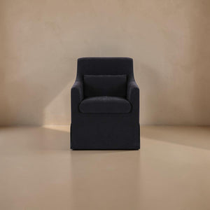 Slipcovered Dining Chair Black