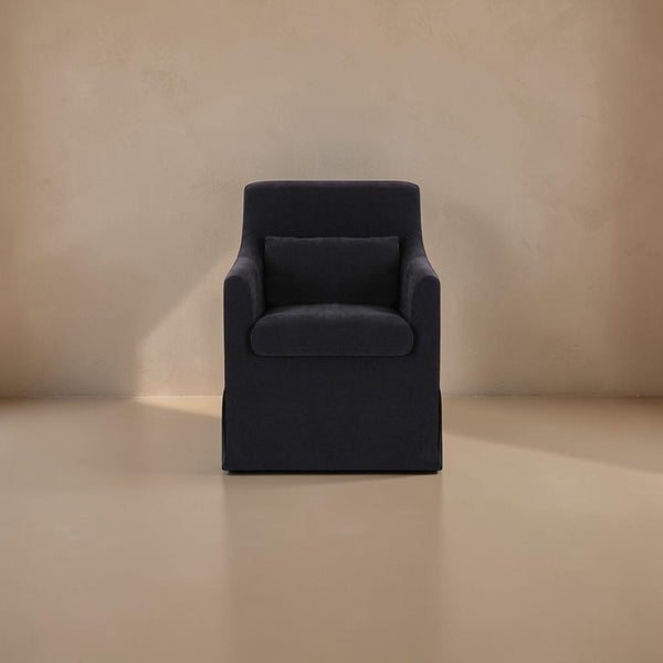 Slipcovered Dining Chair Black