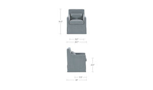 Lydia Slipcover Dining Chair Blue