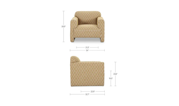 Roll Arm Accent Chair