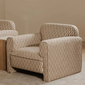 Chartreuse Geometric Accent Chair