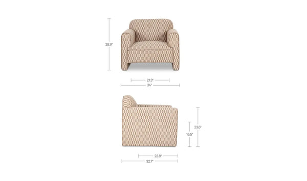Roll Arm Accent Chair