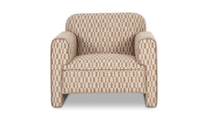 Chartreuse Geometric Accent Chair