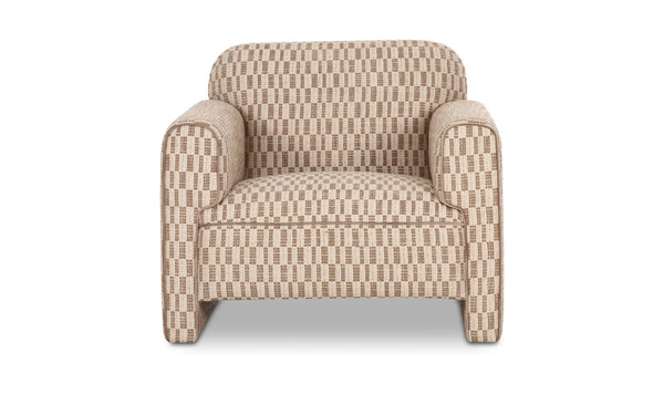Chartreuse Geometric Accent Chair