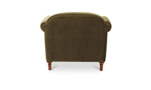 Curved Velvet Club Chair