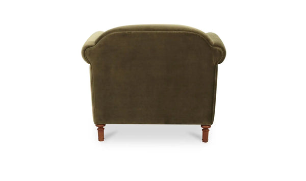 Curved Velvet Club Chair