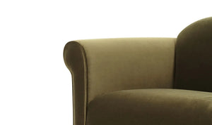 Curved Velvet Club Chair
