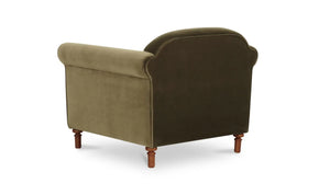 Curved Velvet Club Chair