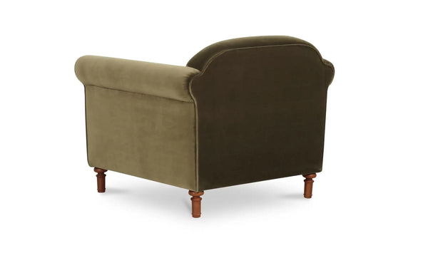Curved Velvet Club Chair