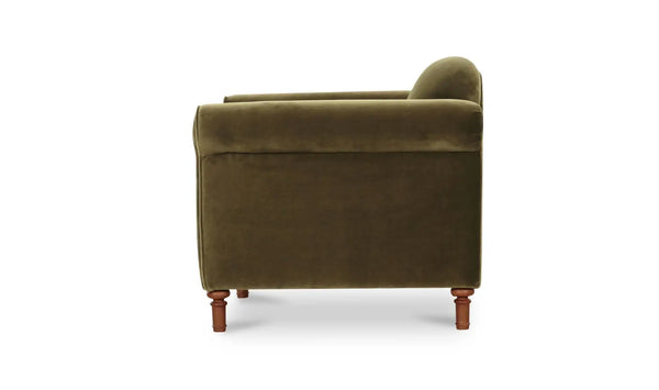 Curved Velvet Club Chair