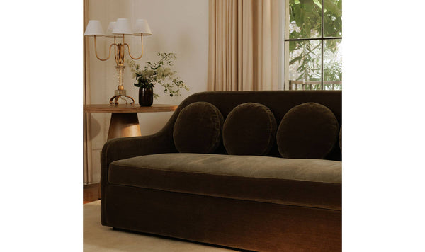 Rialto Sofa Dark Green Faux Mohair