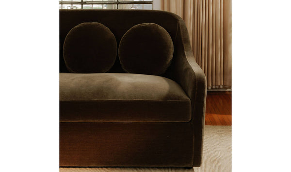 Rialto Sofa Dark Green Faux Mohair