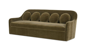 Rialto Sofa Dark Green Faux Mohair