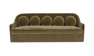Rialto Sofa Dark Green Faux Mohair