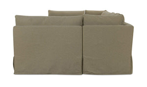 Fable Slipcover Dining Banquette U-Shape Olive 154 in