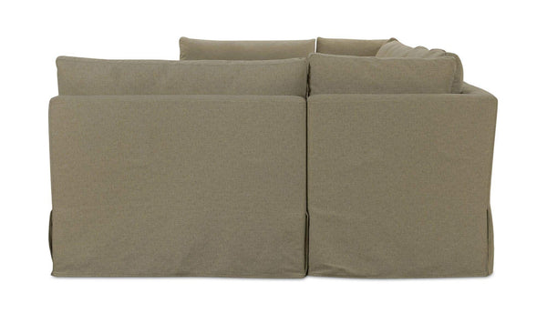 Fable Slipcover Dining Banquette U-Shape Olive 154 in