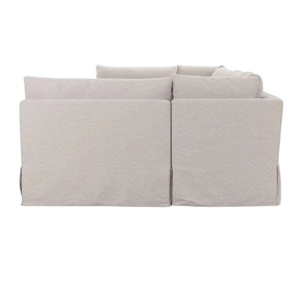 Fable Slipcover Dining Banquette U-Shape Beige 154 in