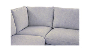 Fable Slipcover Dining Banquette U-Shape Navy Stripe 154 in