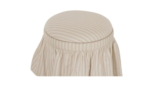 Heidi Storage Ottoman Beige Stripe