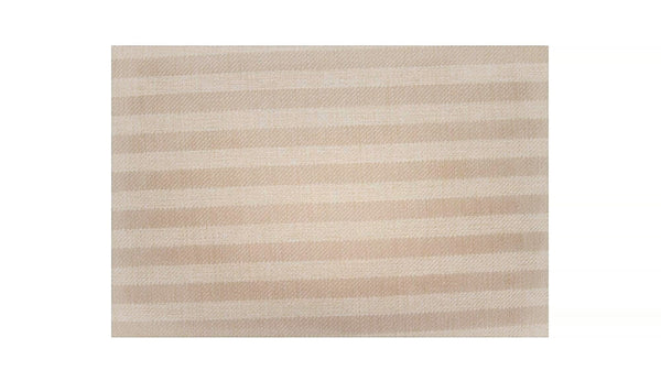 Skirted Storage Ottoman Beige Stripe