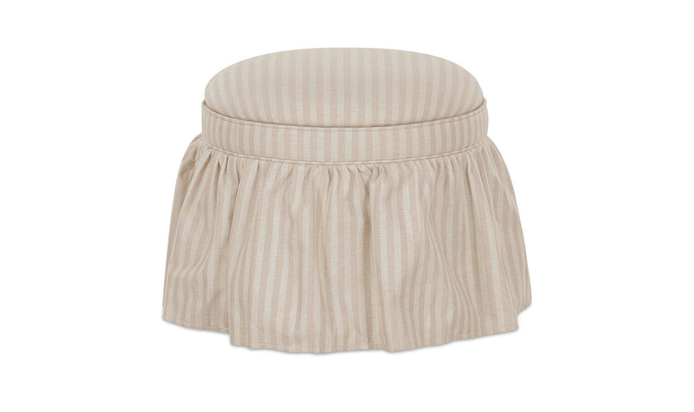 Heidi Storage Ottoman Beige Stripe