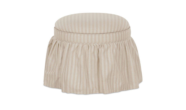 Heidi Storage Ottoman Beige Stripe